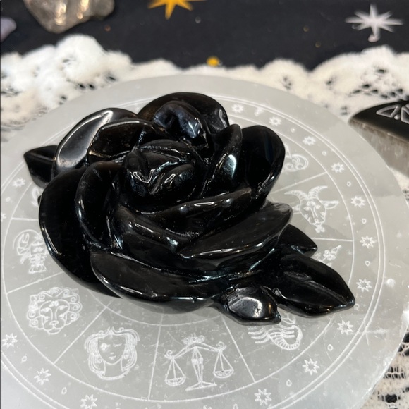 Silver sheen obsidian rose - Picture 6 of 6